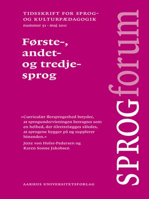 cover image of Forste-, andet- og tredjesprog